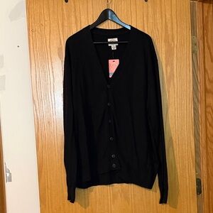 St. John's Bay Black V-Neck Cardigan